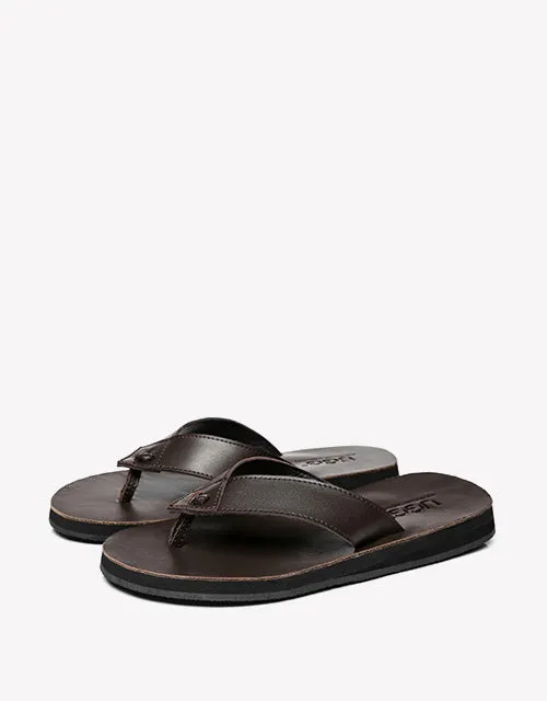 Australian Shepherd Murphy Unisex Leather Slides Thong