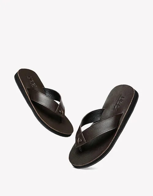 Australian Shepherd Murphy Unisex Leather Slides Thong