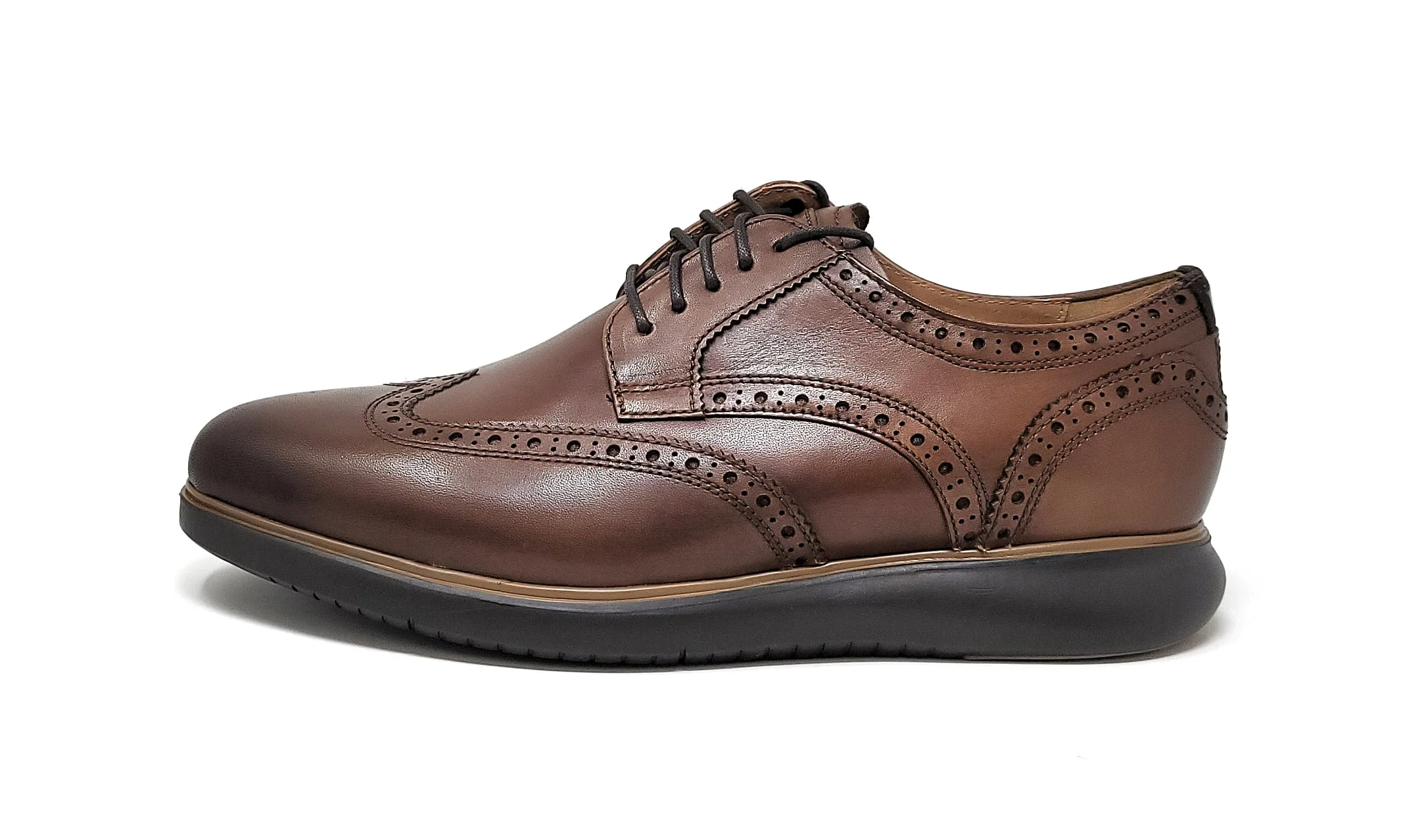 Florsheim Fuel Wingtip OX Wide Brown/Black Men's Shoes
