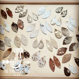 Leather Earring Starter Pack-Metallic Hair On Hide-30 Pairs 214n