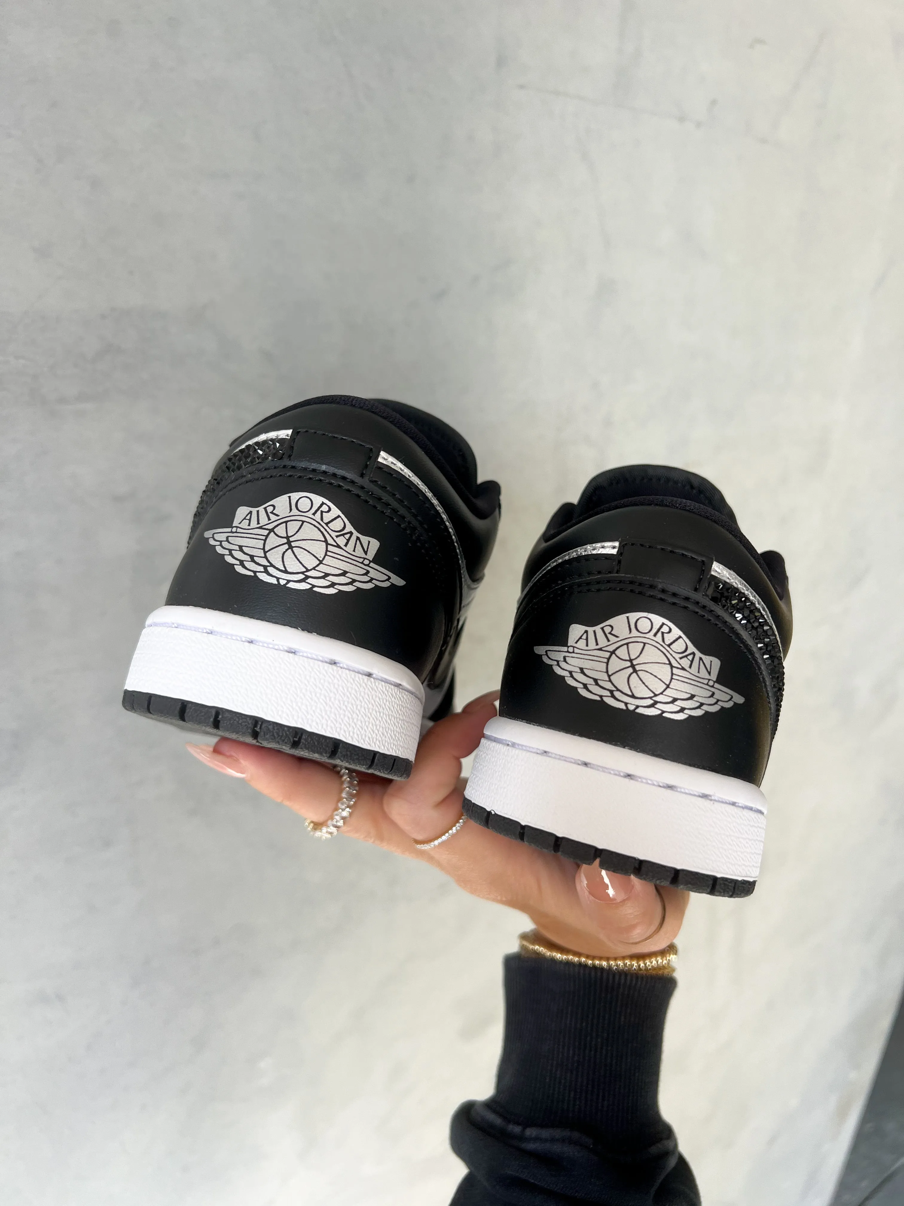 Metallic Swarovski Women’s Air Jordan 1 Low Shoes
