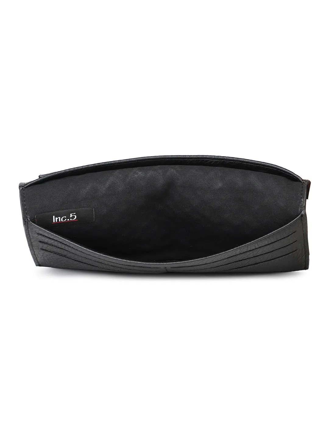 Women Black Solid Two Fold Wallet