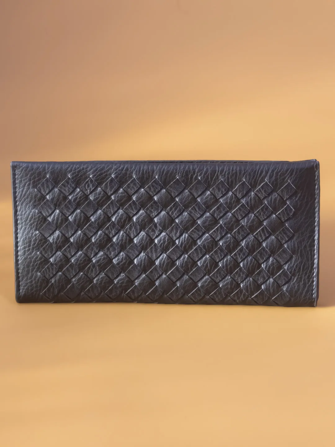 Women Black Solid Two Fold Wallet